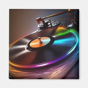 Spinning Turntable DJ Magnet