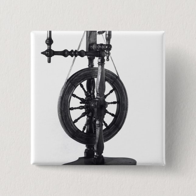 Spinning wheel 15 cm square badge (Front)