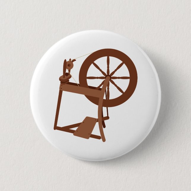 Spinning Wheel 6 Cm Round Badge (Front)