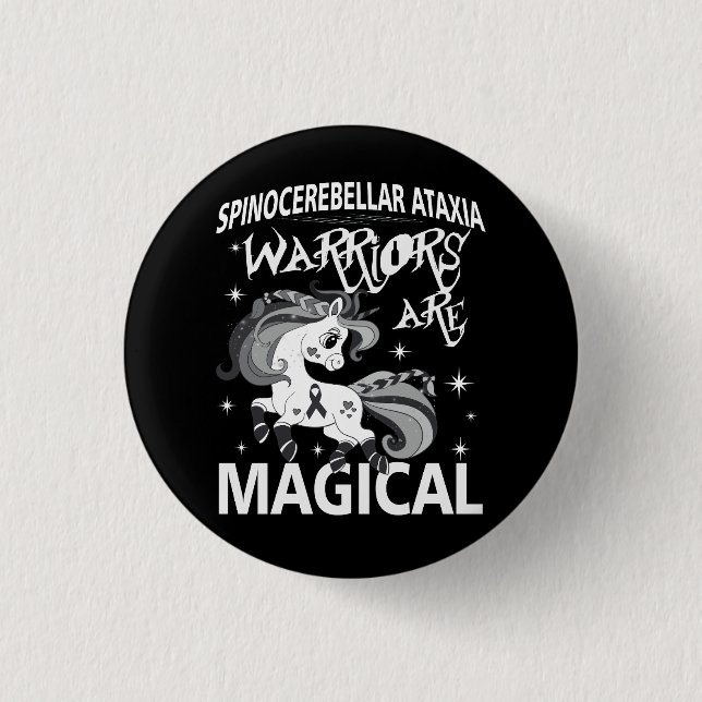 Spinocerebellar Ataxia Warrior Awareness Ribbon SC 3 Cm Round Badge (Front)