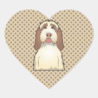 Spinone Italiano Cartoon Heart Sticker