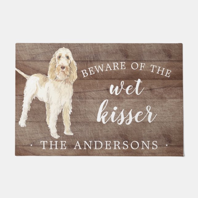 Spinone Italiano Dog Personalised Door Mat (Front)