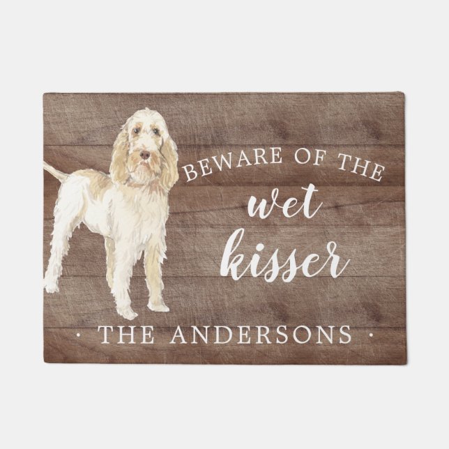 Spinone Italiano Dog Personalised Door Mat (Front)