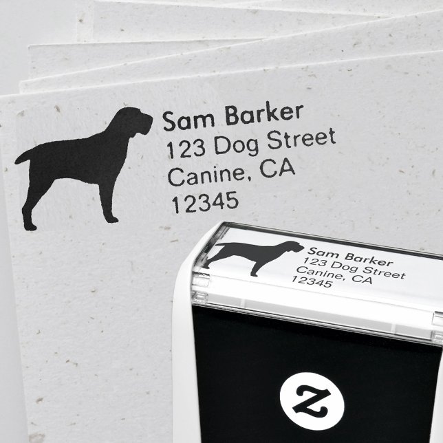 Spinone Italiano Dog Silhouette Return Address Self-inking Stamp (Creator Uploaded)