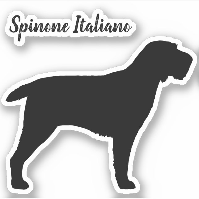 Spinone Italiano Dog Silhouette Vinyl Sticker (Front)