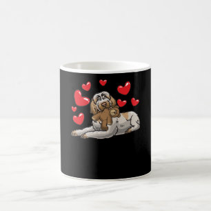 Spinone Italiano Dog With Stuffed Animal And Coffee Mug