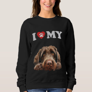 Spinone Italiano I Heart My Dog Funny Dog Lover Sweatshirt