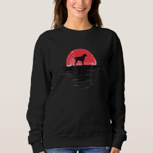 Spinone Italiano Japanese Sunset Retro Dog Red Sweatshirt