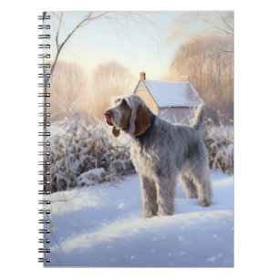 Spinone Italiano Let It Snow Christmas Notebook