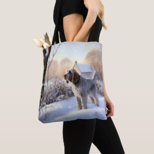 Spinone Italiano Let It Snow Christmas Tote Bag