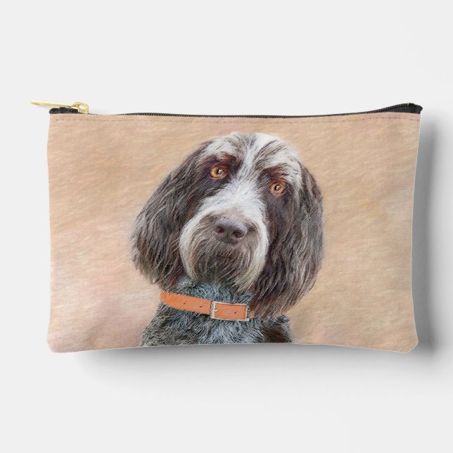 Spinone Italiano Painting Brown Roan Cute Dog Art Accessory Pouch (Front)