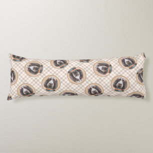 Spinone Italiano Painting Brown Roan Cute Dog Art Body Cushion