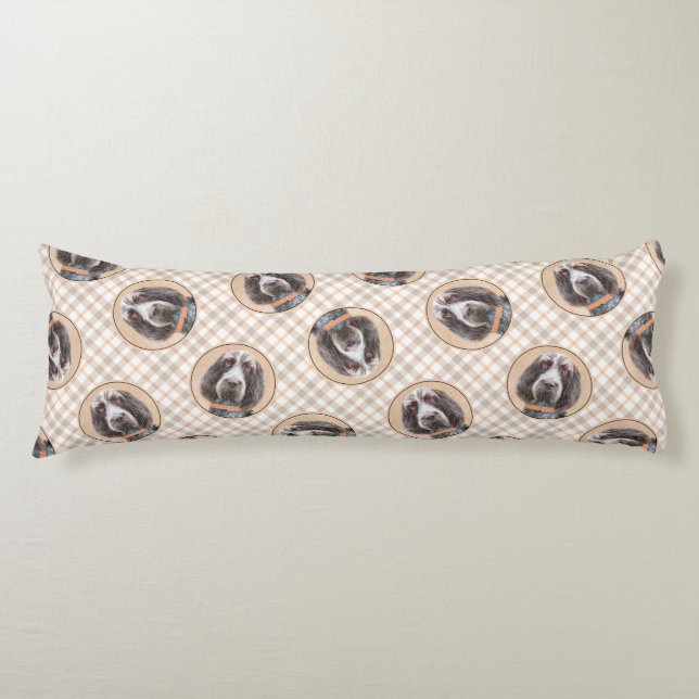 Spinone Italiano Painting Brown Roan Cute Dog Art Body Cushion (Front)