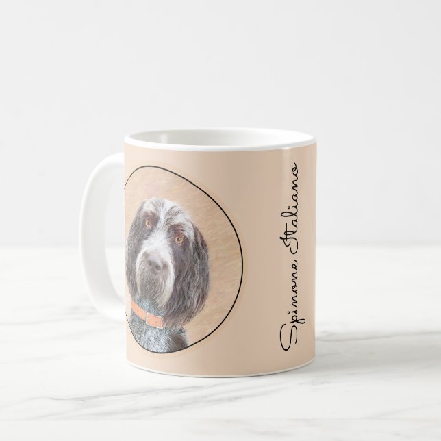 Spinone Italiano Painting - Cute Original Dog Art Coffee Mug (Front Left)
