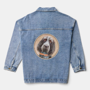 Spinone Italiano Painting - Cute Original Dog Art Denim Jacket