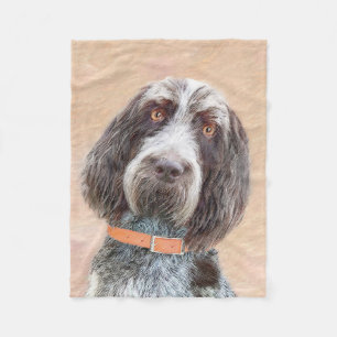 Spinone Italiano Painting - Cute Original Dog Art Fleece Blanket