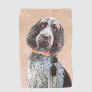 Spinone Italiano Painting - Cute Original Dog Art Golf Towel