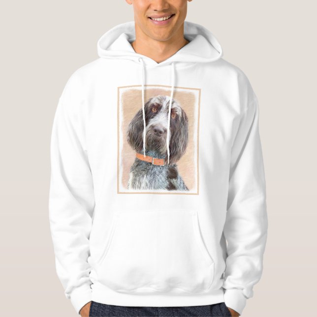 Spinone Italiano Painting - Cute Original Dog Art Hoodie (Front)