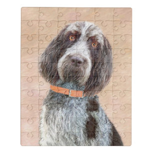 Spinone Italiano Painting - Cute Original Dog Art Jigsaw Puzzle