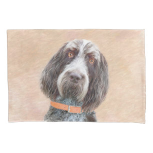 Spinone Italiano Painting - Cute Original Dog Art Pillowcase
