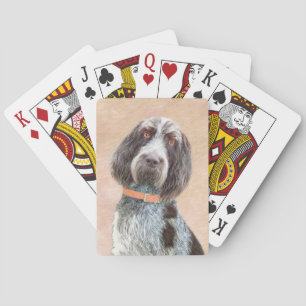 Spinone Italiano Painting - Cute Original Dog Art Playing Cards