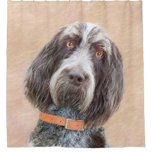 Spinone Italiano Painting - Cute Original Dog Art Shower Curtain