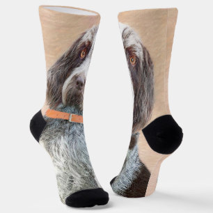 Spinone Italiano Painting - Cute Original Dog Art Socks