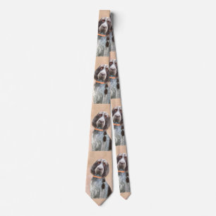 Spinone Italiano Painting - Cute Original Dog Art Tie