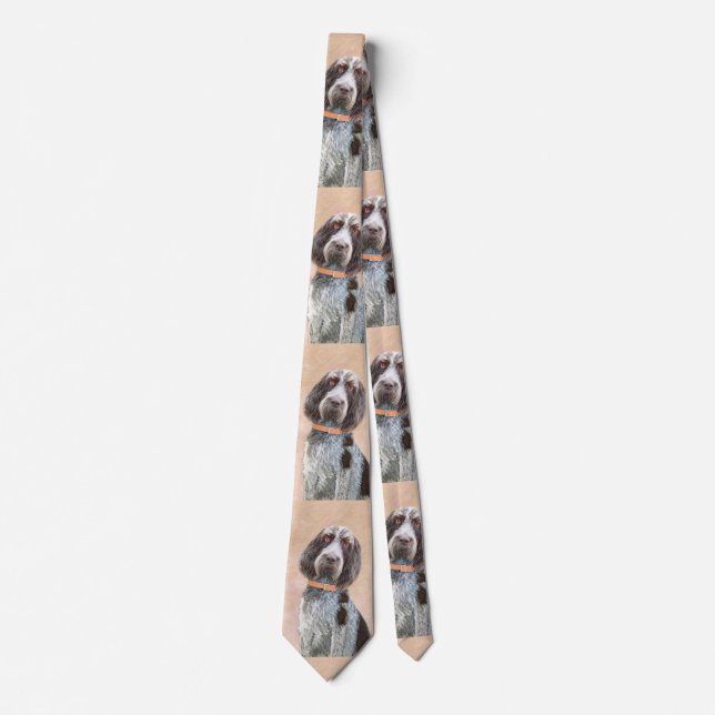 Spinone Italiano Painting - Cute Original Dog Art Tie (Front)