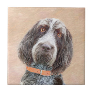 Spinone Italiano Painting - Cute Original Dog Art Tile