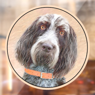 Spinone Italiano Painting - Cute Original Dog Art Window Cling