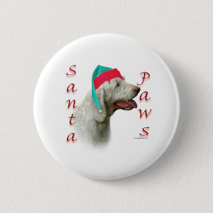 Spinone Italiano Santa Paws 6 Cm Round Badge