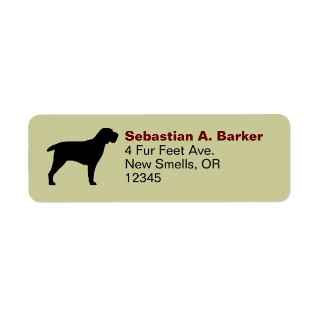 Spinone Italiano Silhouette Return Address Custom (Front)