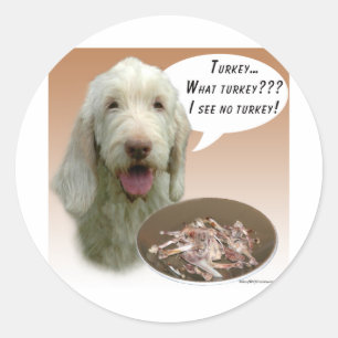 Spinone Italiano Turkey Classic Round Sticker