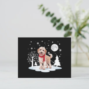 Spinone Italiano Under Moonlight Snow Christmas Holiday Postcard