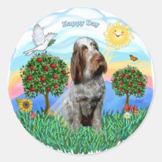 Spinone Italilano (roan 11) Classic Round Sticker