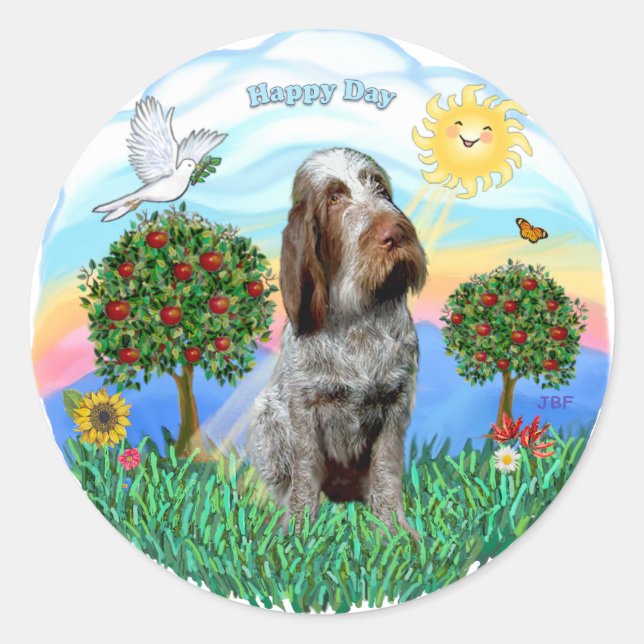 Spinone Italilano (roan 11) Classic Round Sticker (Front)