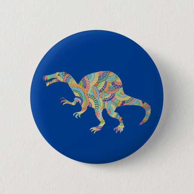 Spinosaurus dinosaur badge (Front)