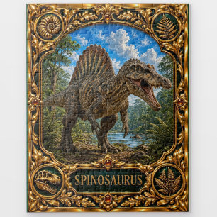 Spinosaurus Dinosaur, Jewelled Heirloom Art Jigsaw Puzzle