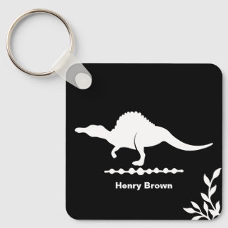 Spinosaurus Dinosaur Silhouette Keychain