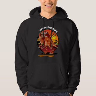 Spinosaurus Dinosaur With Background Hoodie