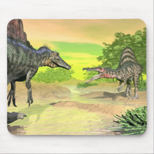 Spinosaurus dinosaurs fight - 3D render Mouse Mat