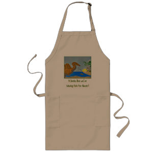 Spinosaurus Fish for Dinner apron Dinosaur Chef 