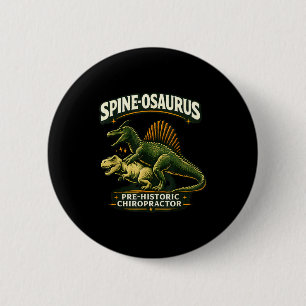 Spinosaurus prehistoric chiropractor funny 6 cm round badge