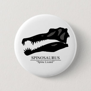 Spinosaurus Skull 6 Cm Round Badge