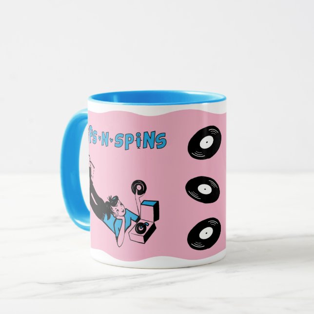 Spins 'n' Spins "Tune Tote" style coffee mug (Front Left)