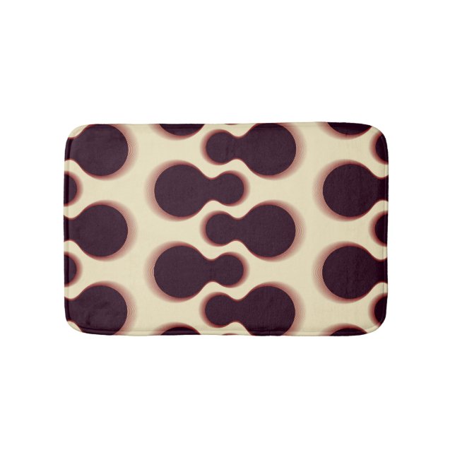 Spiny globular shapes, brown shades pattern. bath mat (Front)