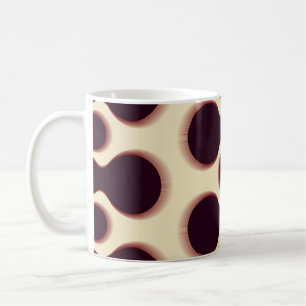 Spiny globular shapes, brown shades pattern. coffee mug