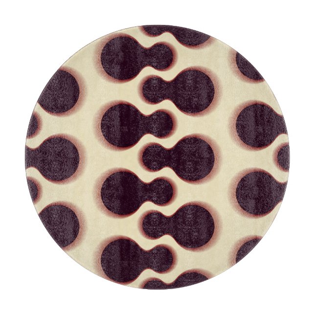 Spiny globular shapes, brown shades pattern. cutting board (Front)