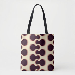 Spiny globular shapes, brown shades pattern. tote bag